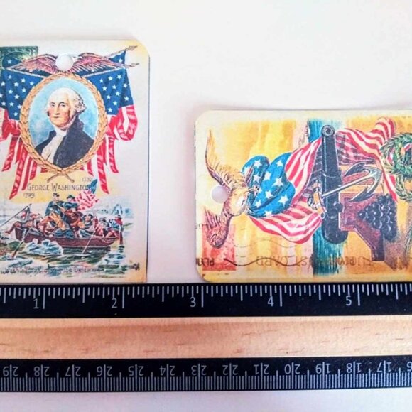 18 Pc Set Large Vintage Style Independence Day Patriotic Gift & Journal Tags - Picture 6 of 6